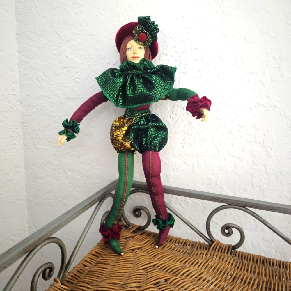 Jester, Santa Claus Elf, Scarecrow Vintage Christmas Mardi Gras Figurines - Picture 11 of 12